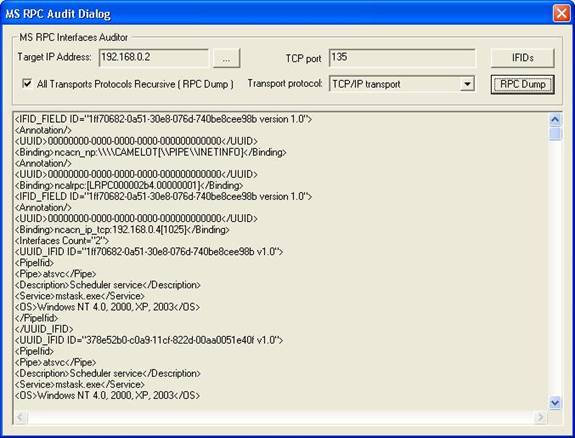 Microsoft RPC Network Scanner and Auditor