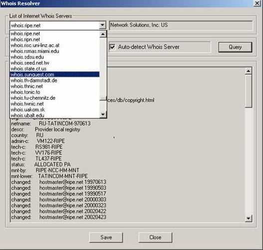 Online Whois Lookup of IP address and Domains