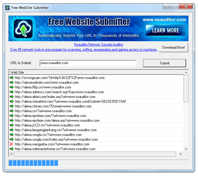 Windows 7 Free Website Submitter 1.1.6 full