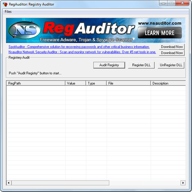 Screenshot for RegAuditor 2.2