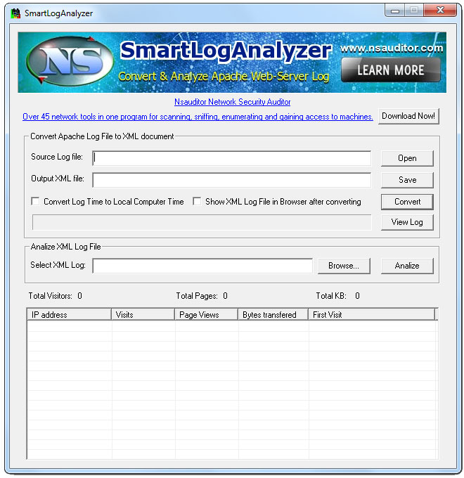 SmartLogAnalyzer screenshot