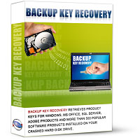 Backup Key Recovery recovers over 500 popular software product keys from a crashed hard disk drive