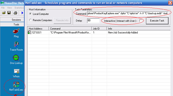 Execute Product Key Explorer Remotely