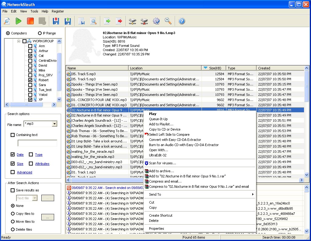 NetworkSleuth screenshot