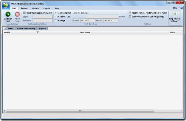 NSI scans network and generates reports about computers software.