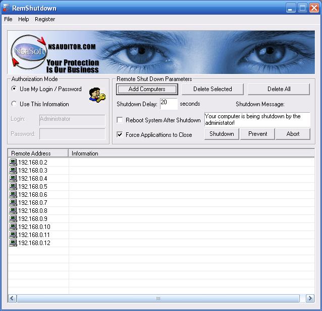 RemShutdown screenshot RemShutdown screenshot