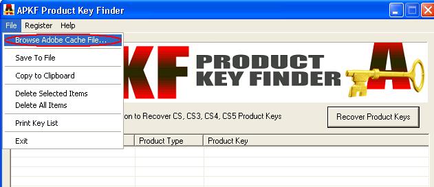 Adobe Product Key Finder from MAC