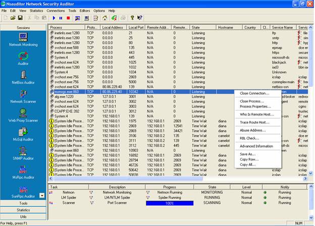 Audit your network security for possible vulnerabilities.Over 45 net tools.