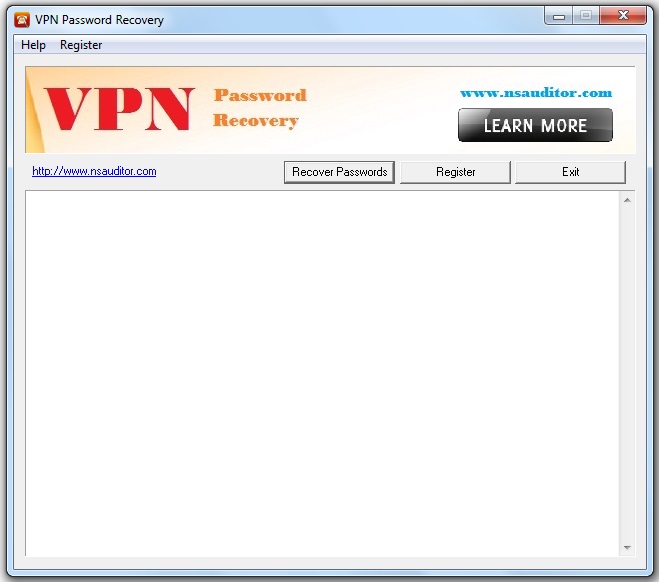 VPN Password Recovery screenshot VPN Password Recovery screenshot