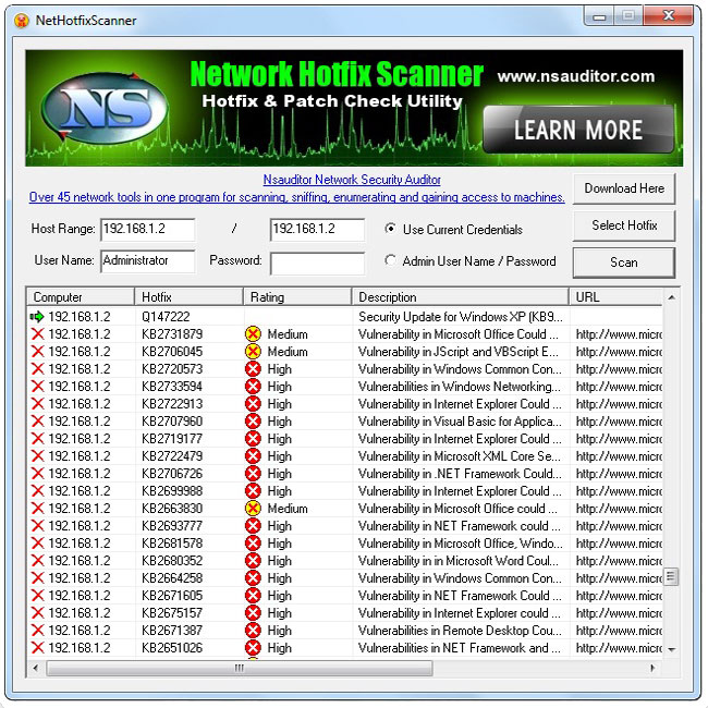 NetHotfixScanner 1.2