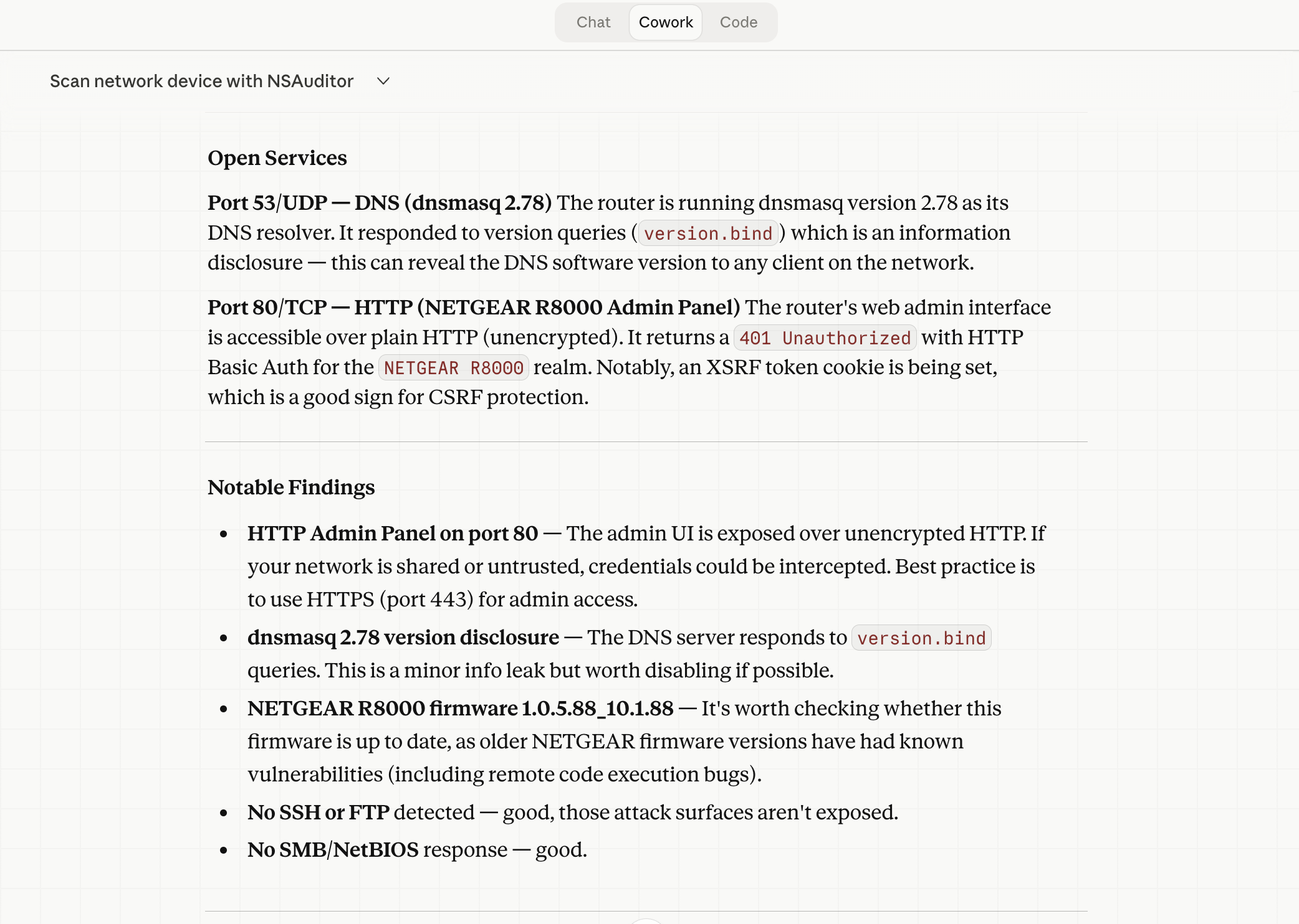 Claude Desktop MCP configuration for Nsauditor AI