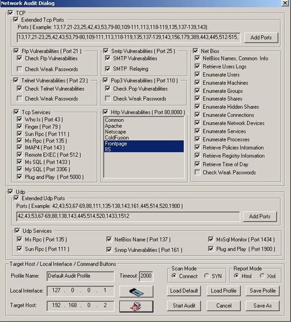 Auditor Network Security and Network Scanner