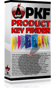 APKF Product Key Finder FÜR MAC ist Adobe CS3, CS4 und CS5 Lizenzschlüssel Finden und Wiederherstellungsprogramm!