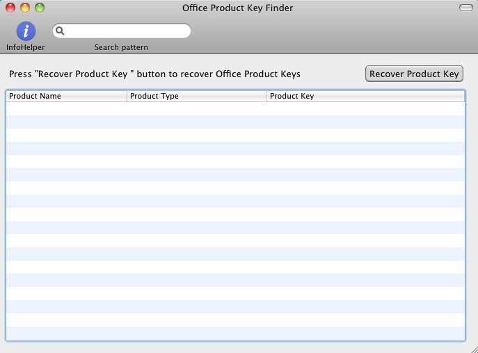 Office Product Key Finder For MAC | Screenshot